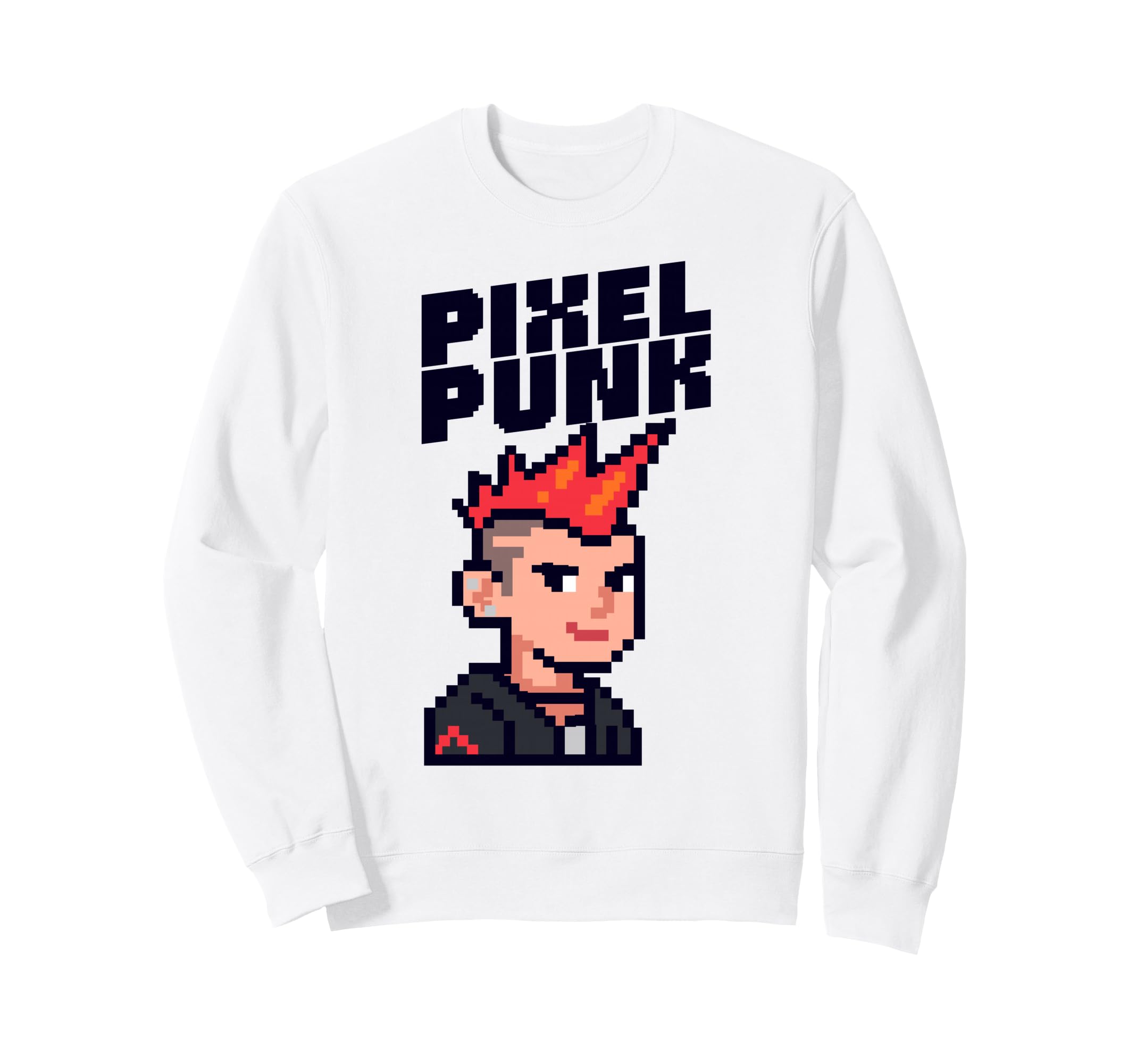 Pixel Punk Character 8 Bit Gaming Sweatshirt - Streetwear Style Unisex - T-Shirt, Sweatshirt, Hoodie