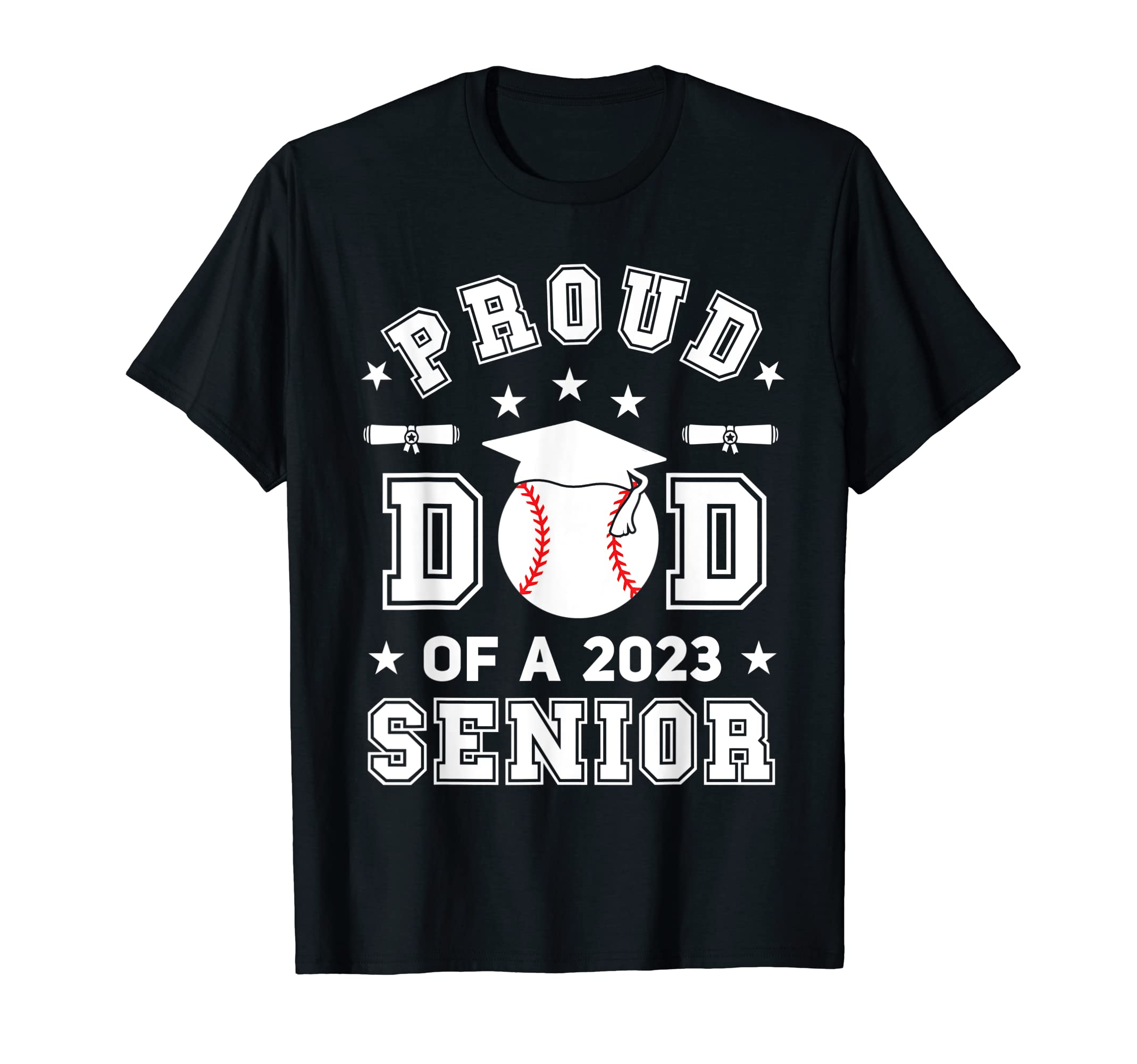 Mens Proud Dad 2023 Senior Highschool T-Shirt - Novelty Apparel Men Women - T-Shirt, Sweatshirt, Hoodie