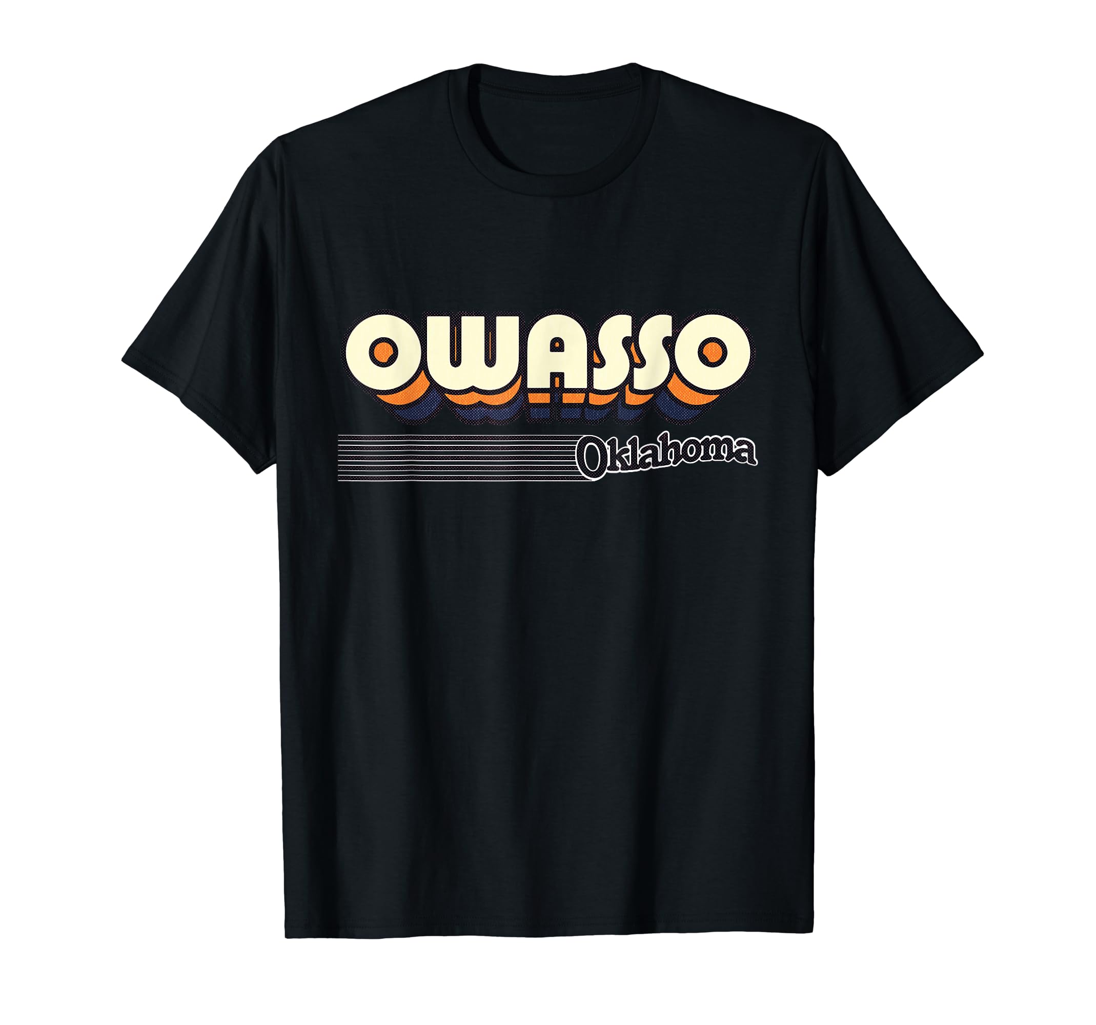 Owasso Oklahoma Stripes T-Shirt - Custom Art Print Men Women - T-Shirt, Sweatshirt, Hoodie