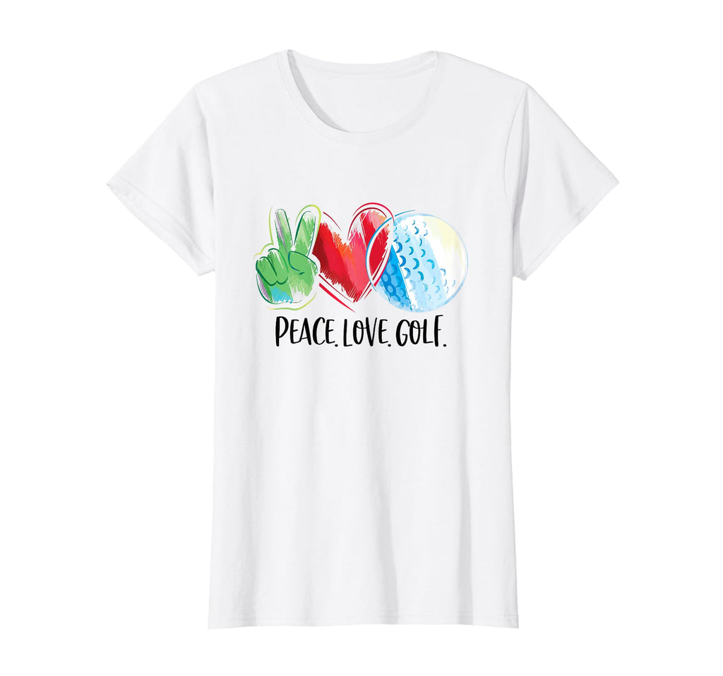 Golf Player Golfing Golf Club Peace Love T-Shirt - Custom Art Print Unisex - T-Shirt, Sweatshirt, Hoodie