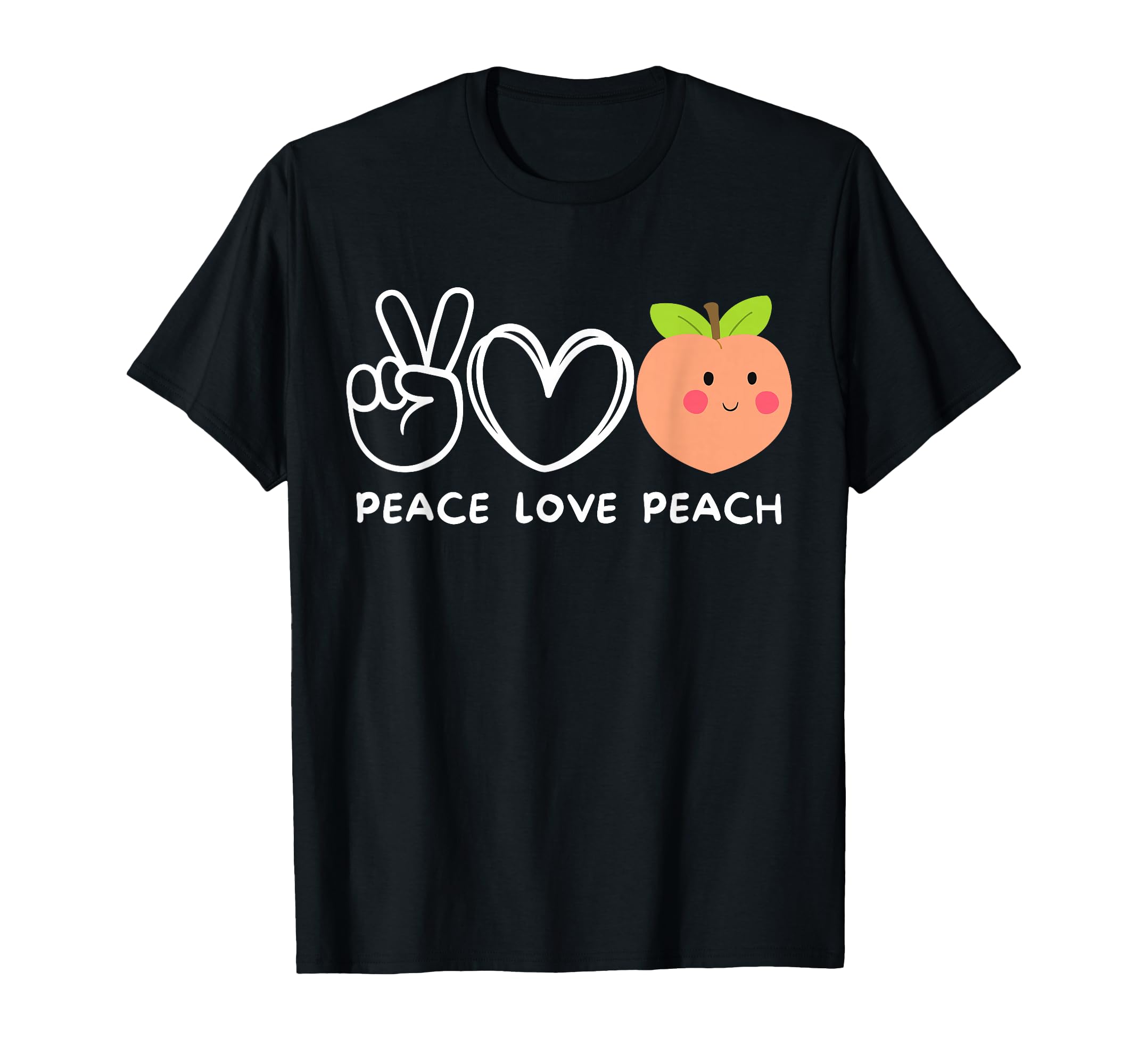 Peace Love Peach Peach Lover Fruit Lover T-Shirt - Unique Graphic Men Women - T-Shirt, Sweatshirt, Hoodie