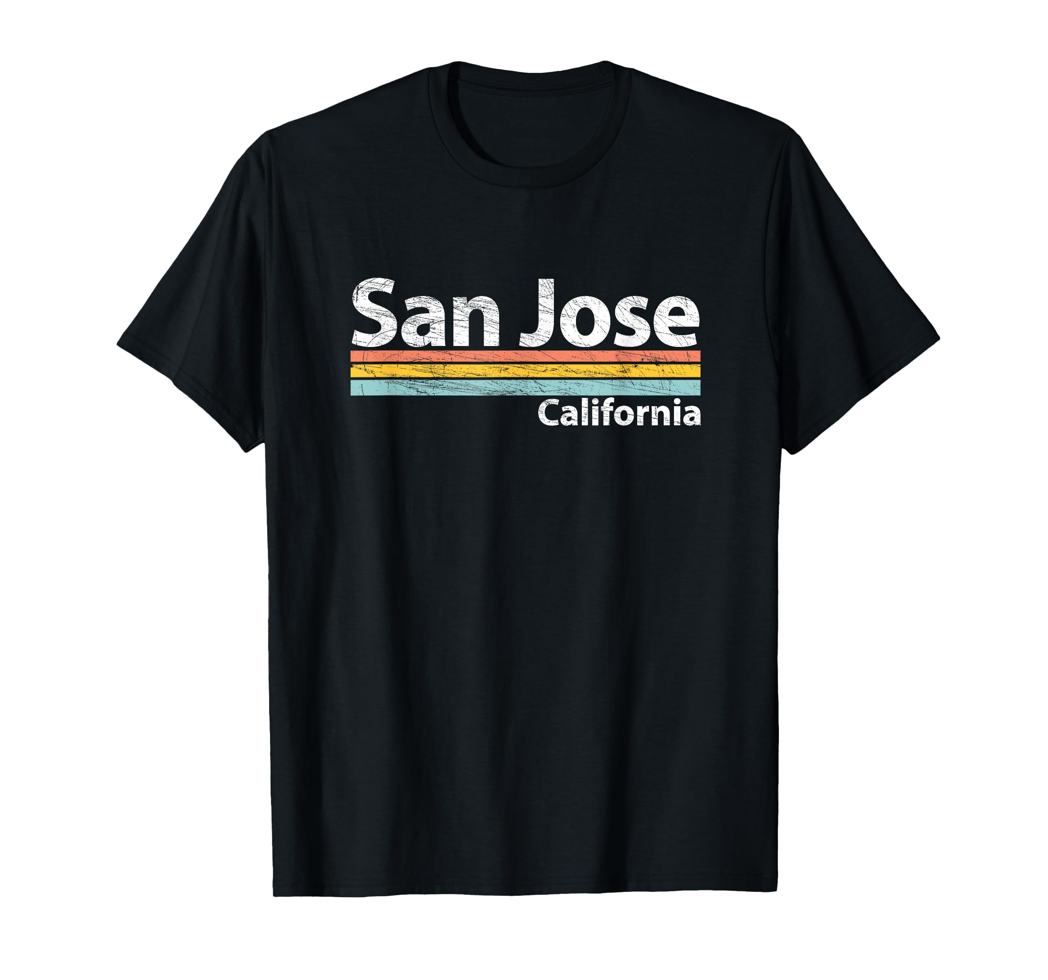 San Jose California Stripes T-Shirt - Novelty Apparel Men Women - T-Shirt, Sweatshirt, Hoodie