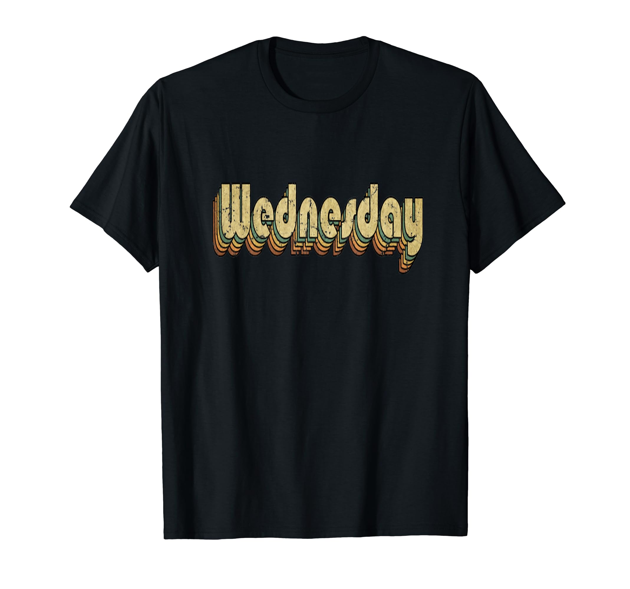 Wednesday Rainbow Typography 70S T-Shirt - Aesthetic Graphic Unisex - T-Shirt, Sweatshirt, Hoodie