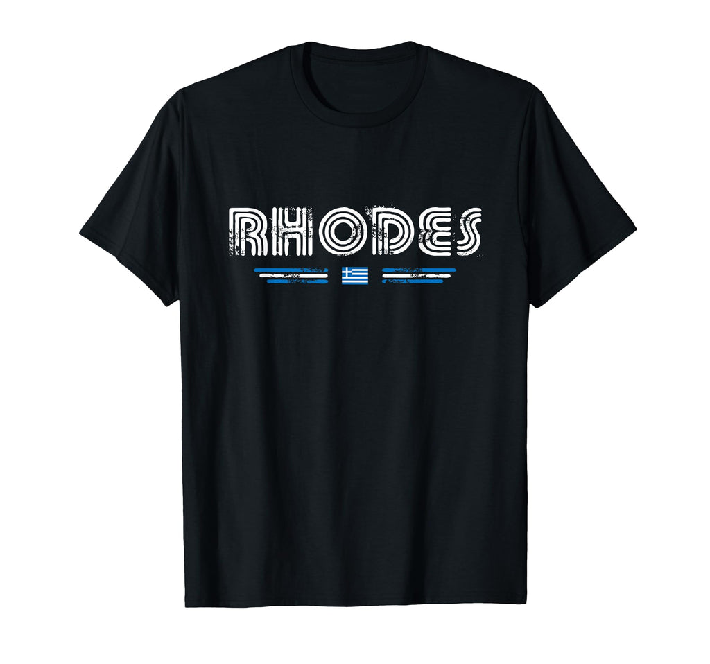 Rhodes Greece 70S 80S Type T-Shirt - Novelty Apparel Unisex - T-Shirt, Sweatshirt, Hoodie