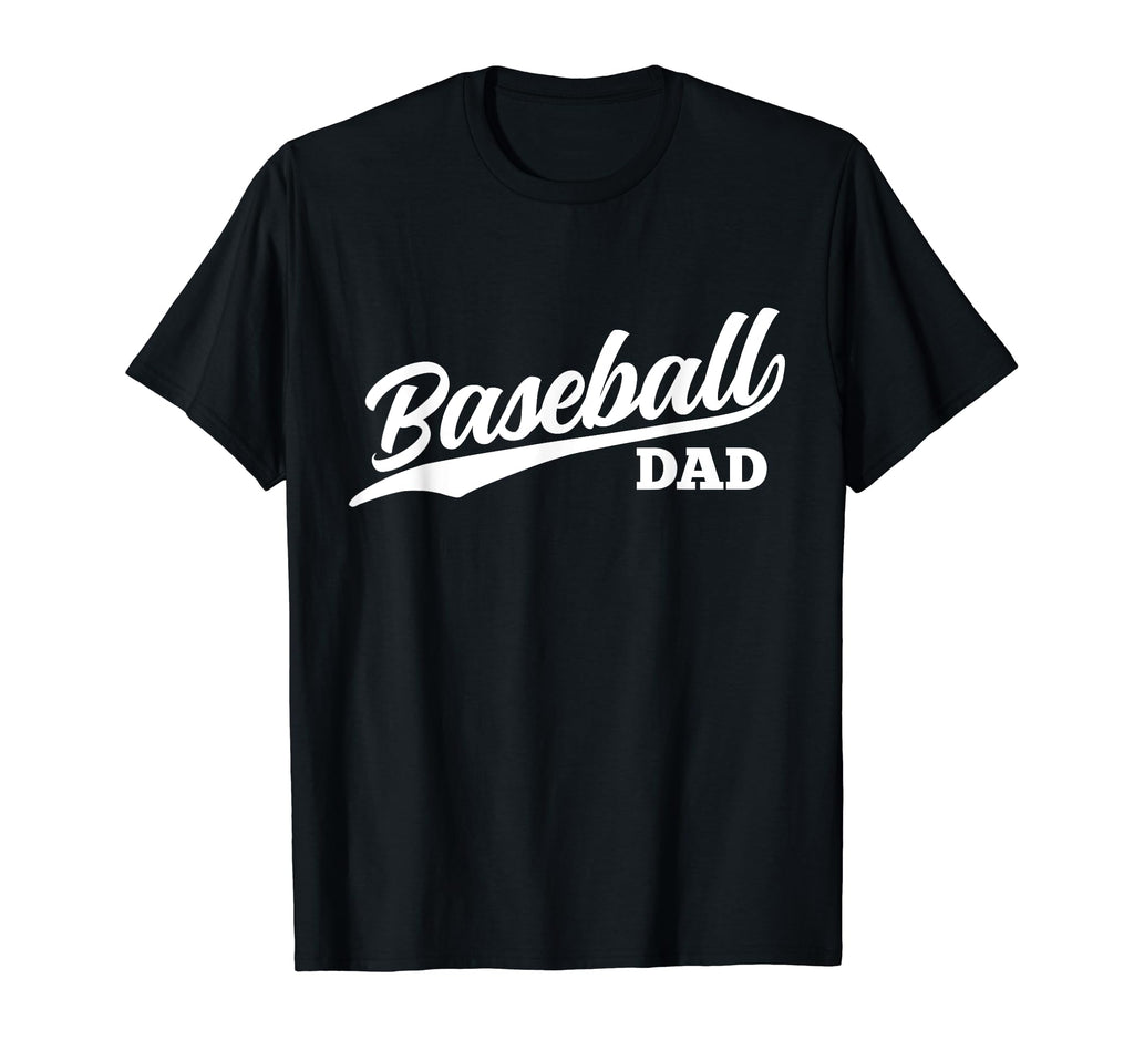 Baseball Dad 1970S Cursive Font T-Shirt - Fun Novelty Design for Adults - T-Shirt, Sweatshirt, Hoodie