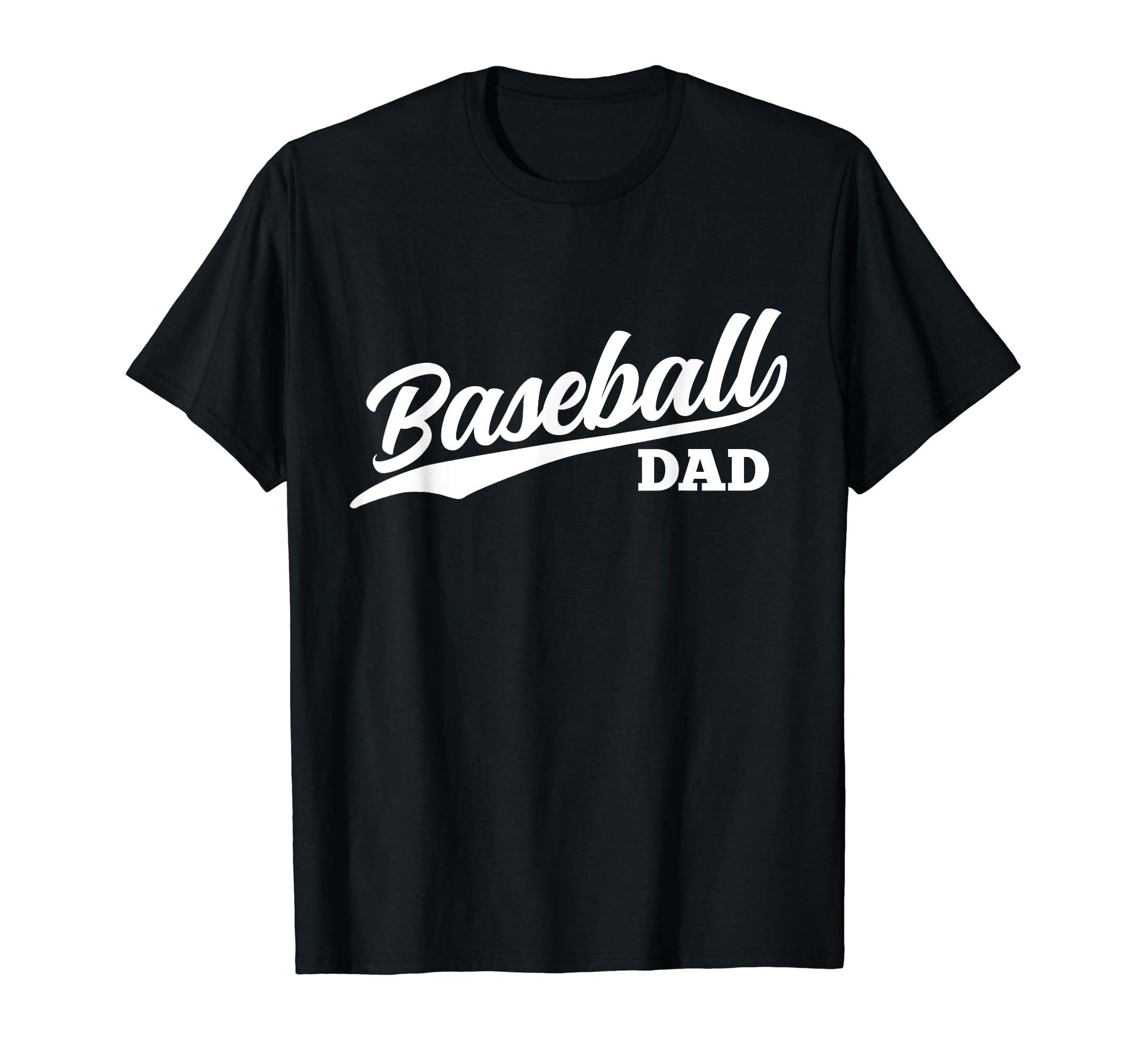 Baseball Dad 1970S Cursive Font T-Shirt - Fun Novelty Design for Adults - T-Shirt, Sweatshirt, Hoodie