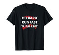 Baseball Hit Hard Run Fast Turn Left T-Shirt - Trendy Graphic for Adults - T-Shirt, Sweatshirt, Hoodie