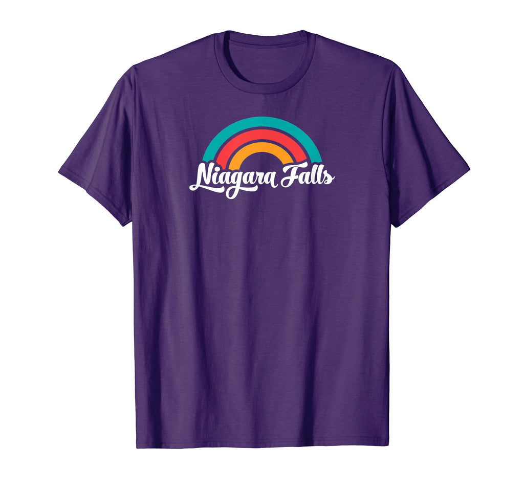 Niagara Falls Ny Script Rainbow T-Shirt - Trendy Graphic for Adults - T-Shirt, Sweatshirt, Hoodie