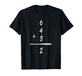 Baseball Math 6 4 3 2 Double Play T-Shirt - Novelty Apparel for Adults - T-Shirt, Sweatshirt, Hoodie