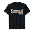 Cleveland Ohio Worn Stripes T-Shirt - Trendy Graphic Men Women - T-Shirt, Sweatshirt, Hoodie