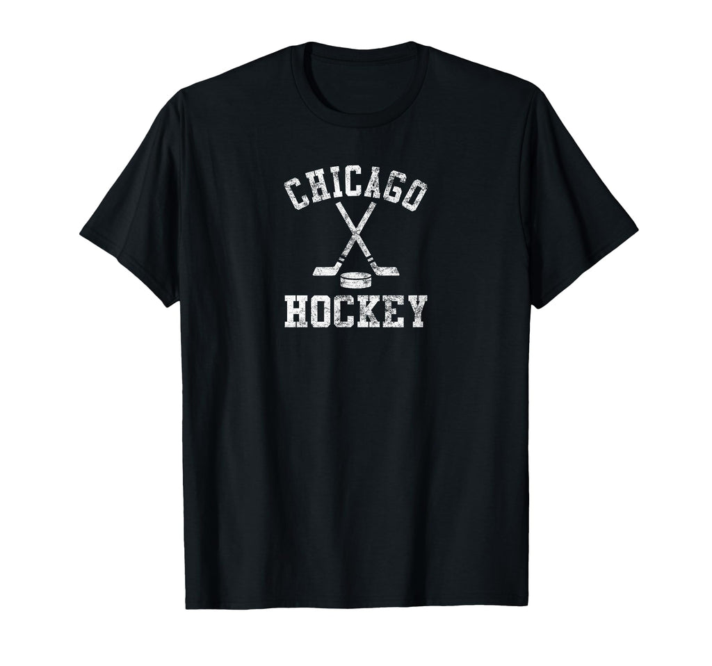 Chicago Hockey T-Shirt - Minimalist Print Men Women - T-Shirt, Sweatshirt, Hoodie