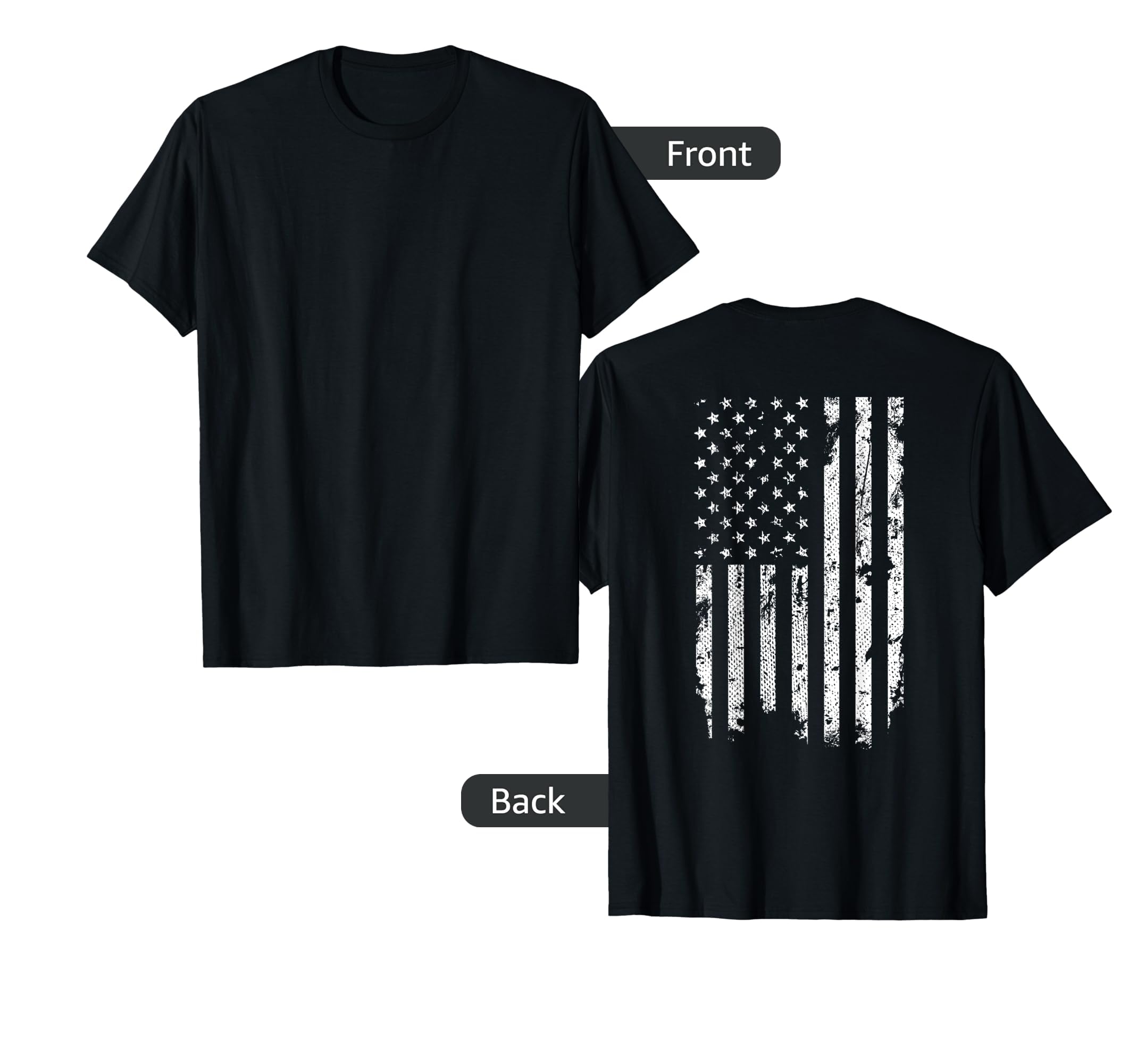 Distressed American Flag T-Shirt - Unique Graphic Men Women - T-Shirt, Sweatshirt, Hoodie