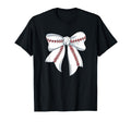 Baseball Coquette Bow Baseball Mom Mama T-Shirt - Aesthetic Graphic Unisex - T-Shirt, Sweatshirt, Hoodie