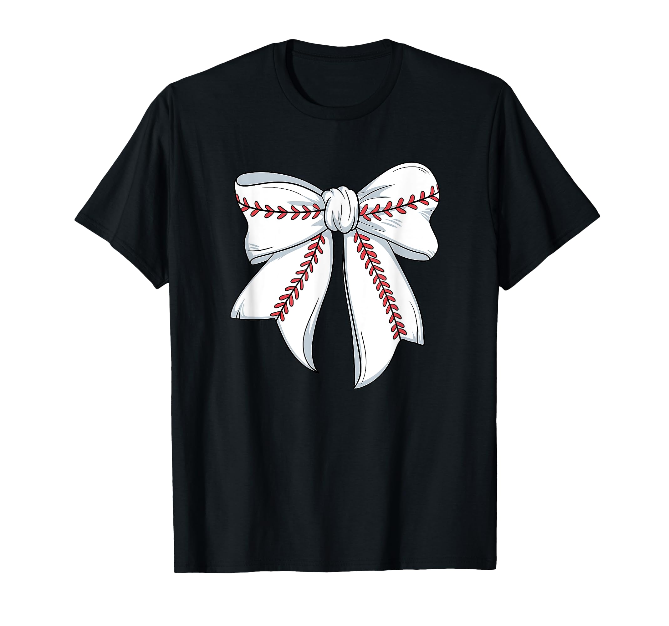 Baseball Coquette Bow Baseball Mom Mama T-Shirt - Aesthetic Graphic Unisex - T-Shirt, Sweatshirt, Hoodie