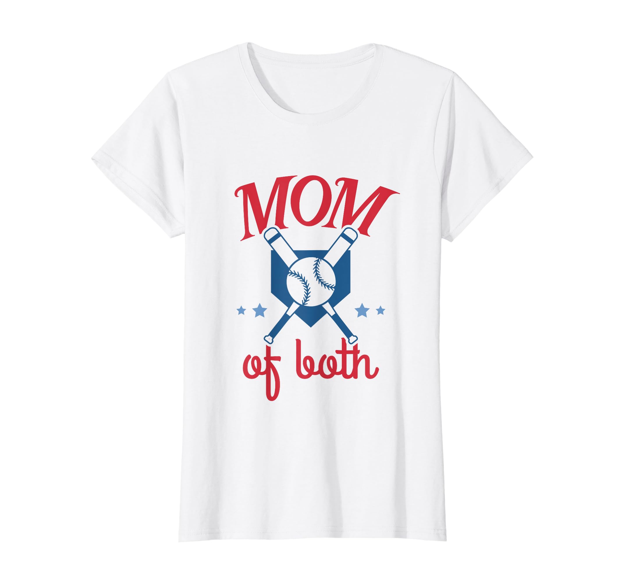 Womens Mom Both Softball Baseball Mama T-Shirt - Unique Graphic Men Women - T-Shirt, Sweatshirt, Hoodie