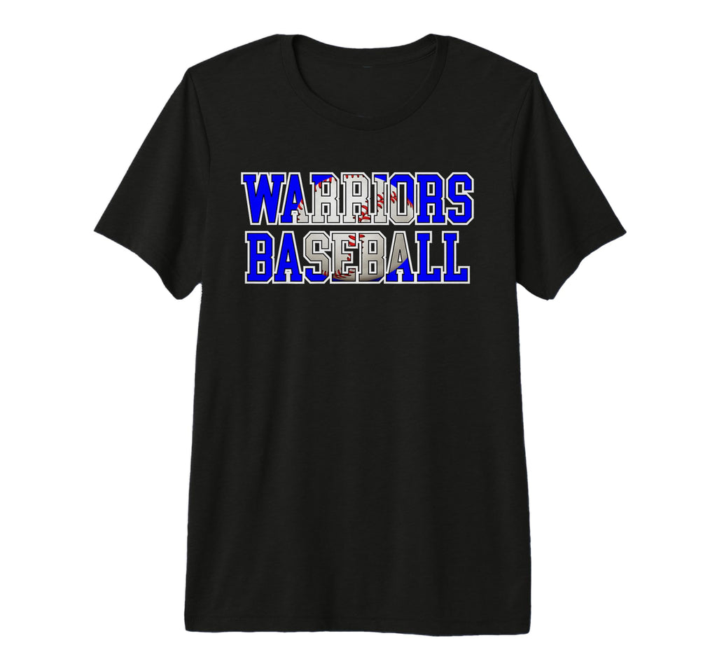 Warriors Baseball Mom Blue Warrior Pride T-Shirt - Graphic Print Unisex - T-Shirt, Sweatshirt, Hoodie