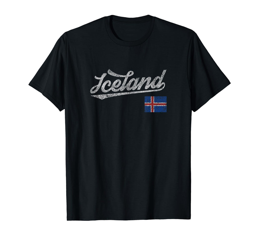 Iceland Flag Distressed Effect T-Shirt - Unique Graphic for Adults - T-Shirt, Sweatshirt, Hoodie