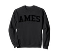 Ames Ia Distressed Black Varsity Sweatshirt - Fun Novelty Design Unisex - T-Shirt, Sweatshirt, Hoodie
