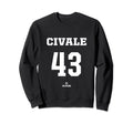 Aaron Civale 43 Mlbpa Cleveland Sweatshirt - Minimalist Print for Adults - T-Shirt, Sweatshirt, Hoodie