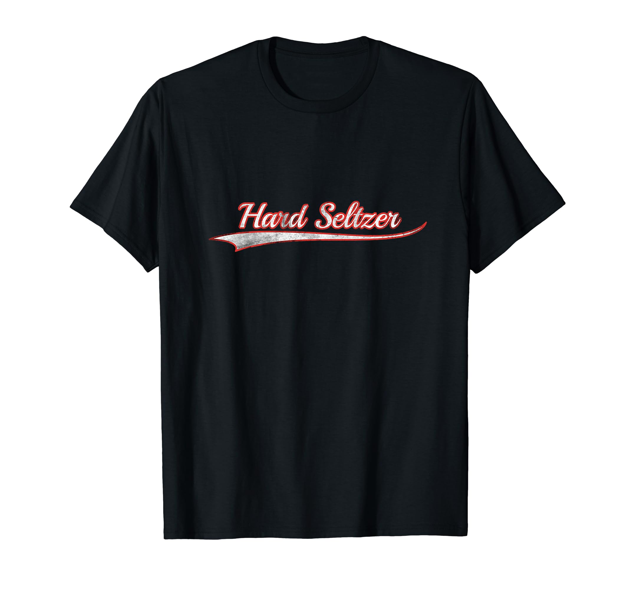 Hard Seltzer Varsity Distressed Throwback T-Shirt - Unique Graphic Unisex - T-Shirt, Sweatshirt, Hoodie