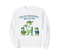 Busy Raising Baller Baseball Softball Sweatshirt - Graphic Print Unisex - T-Shirt, Sweatshirt, Hoodie
