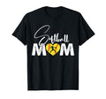 Softball Mom Funny Heart Present Baseball T-Shirt - Novelty Apparel Unisex - T-Shirt, Sweatshirt, Hoodie