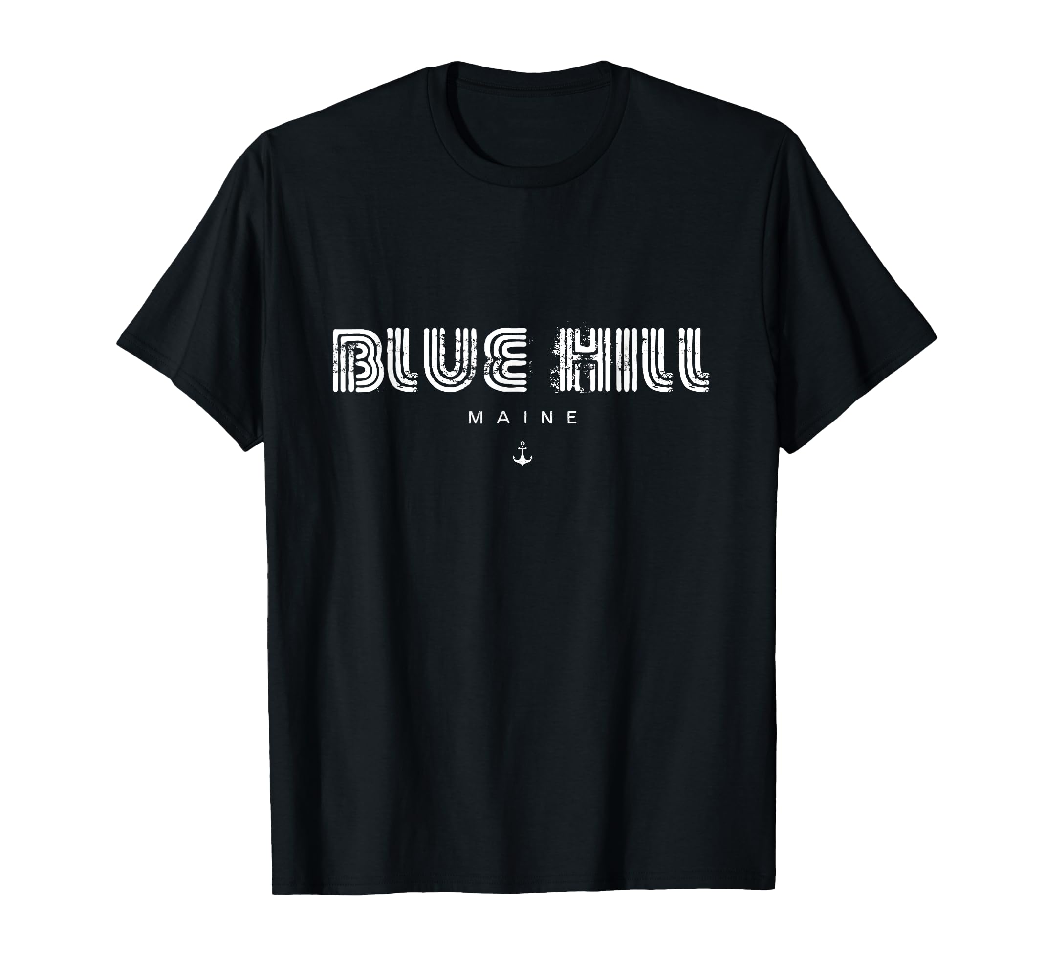 Blue Hill Maine 70S 80S Type T-Shirt - Novelty Apparel Unisex - T-Shirt, Sweatshirt, Hoodie