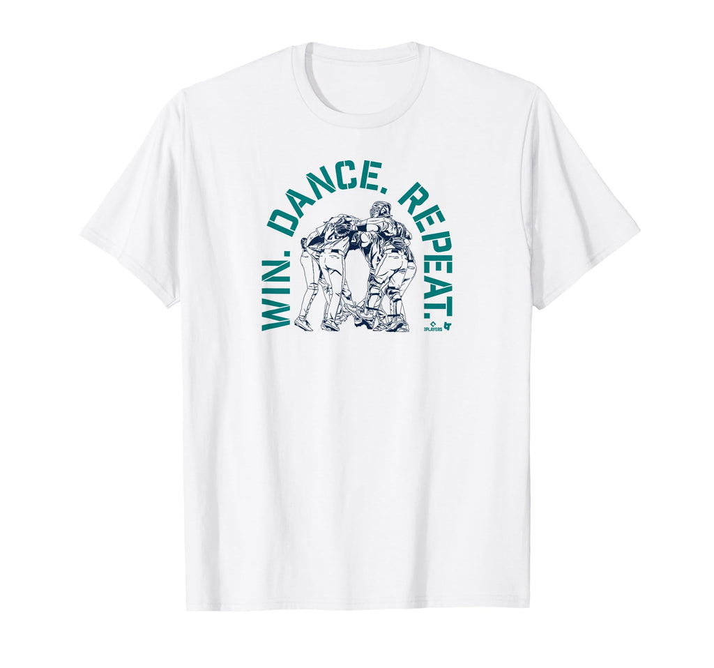 Seattle Baseball Win Dance Repeat T-Shirt - Novelty Apparel for Adults - T-Shirt, Sweatshirt, Hoodie
