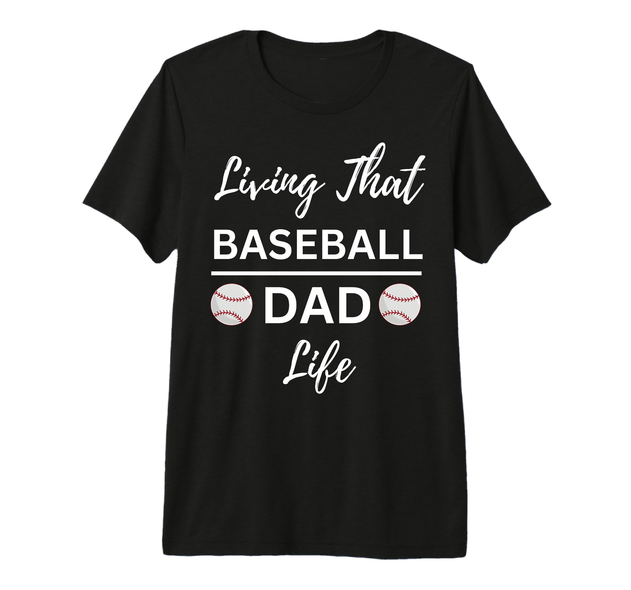 Living That Baseball Dad Life Tri Blend T-Shirt - Novelty Apparel Men Women - T-Shirt, Sweatshirt, Hoodie