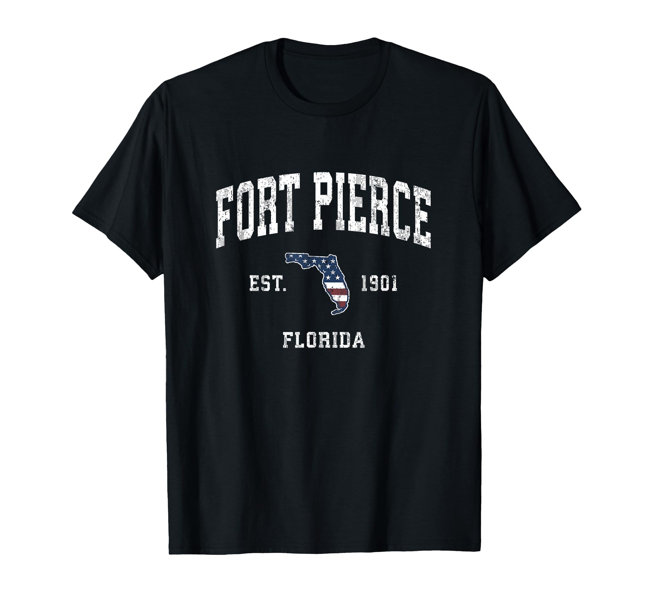 Fort Pierce Florida Fl American Flag T-Shirt - Aesthetic Graphic Unisex - T-Shirt, Sweatshirt, Hoodie