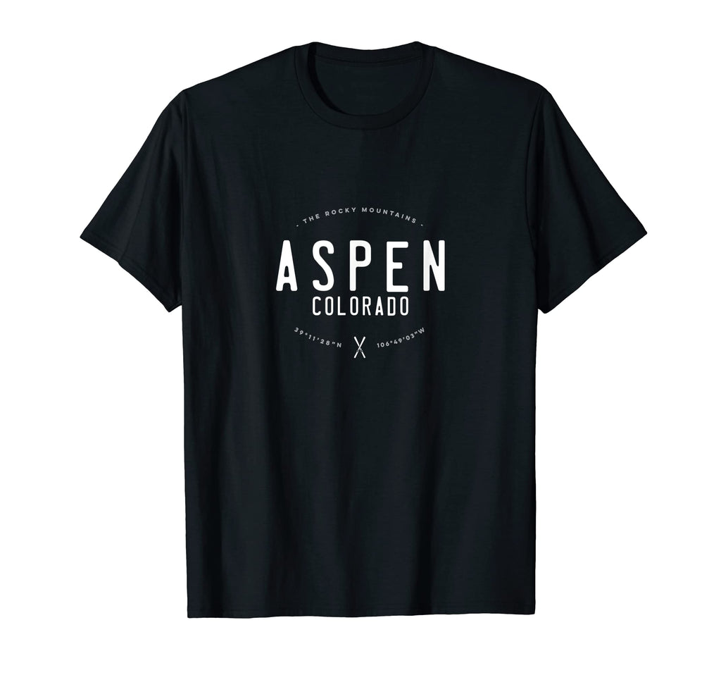 Aspen Colorado Distressed Ski T-Shirt - Casual Everyday Wear Men Women - T-Shirt, Sweatshirt, Hoodie