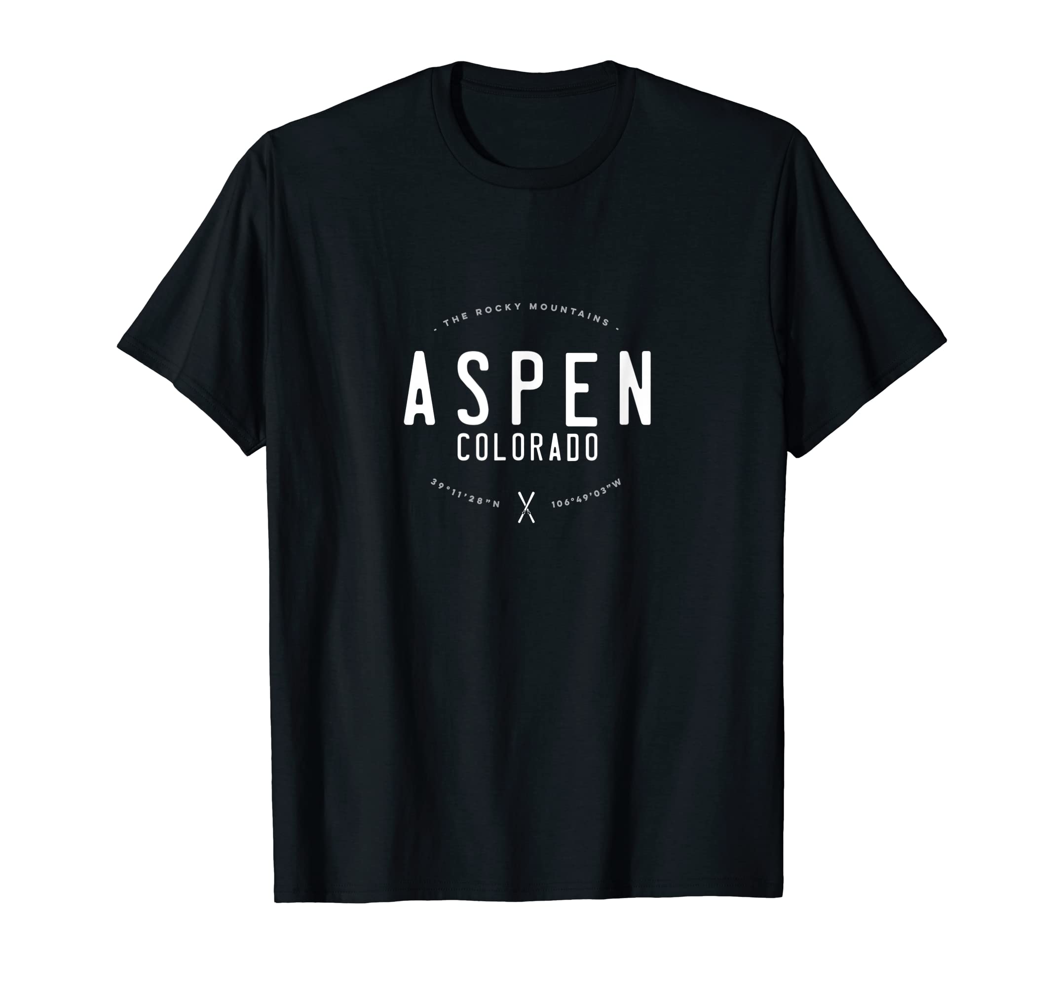 Aspen Colorado Distressed Ski T-Shirt - Casual Everyday Wear Men Women - T-Shirt, Sweatshirt, Hoodie
