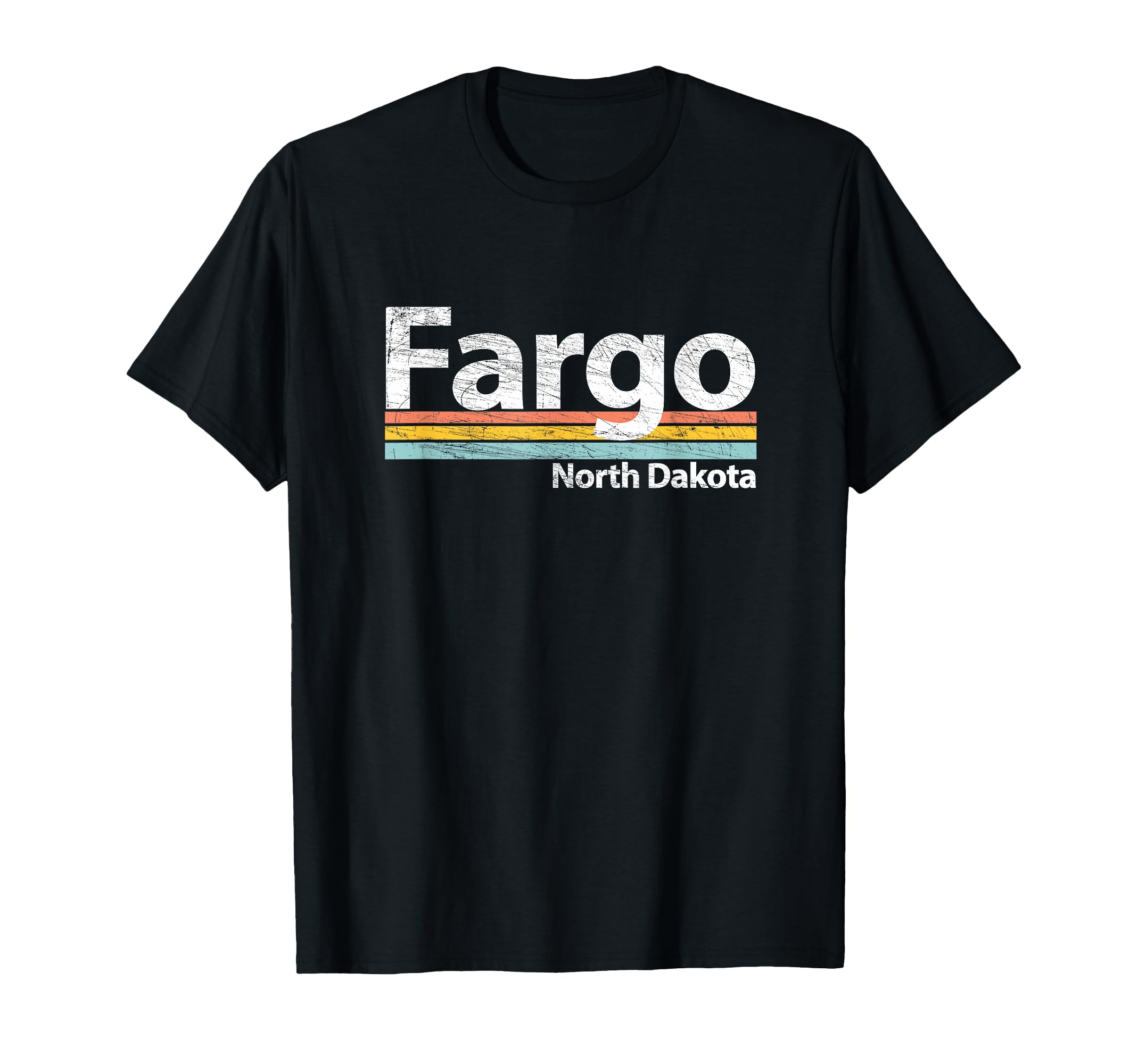 Fargo North Dakota Worn Stripes T-Shirt - Casual Everyday Wear Unisex - T-Shirt, Sweatshirt, Hoodie