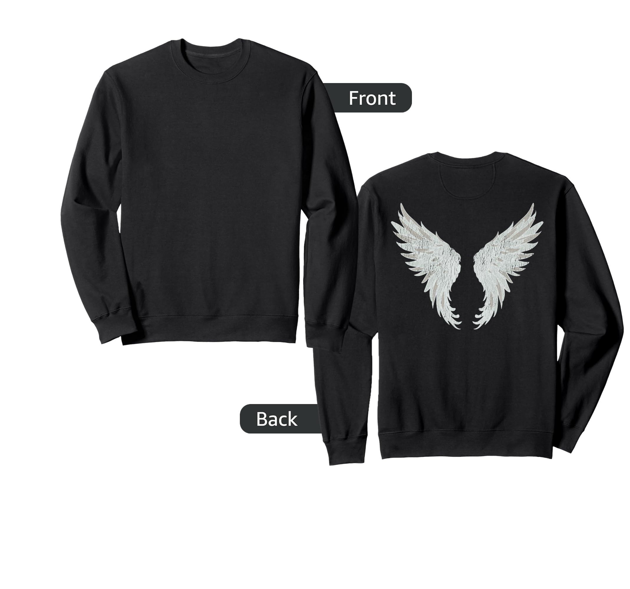 Gothic Angel Wings Fairy Grunge Y2K Sweatshirt - Novelty Apparel Men Women - T-Shirt, Sweatshirt, Hoodie