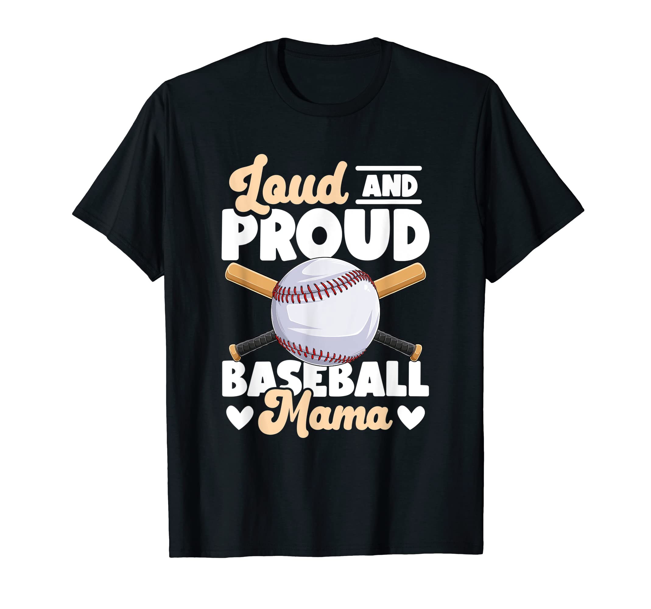 Baseball Loud And Proud Baseball Mama T-Shirt - Custom Art Print for Adults - T-Shirt, Sweatshirt, Hoodie