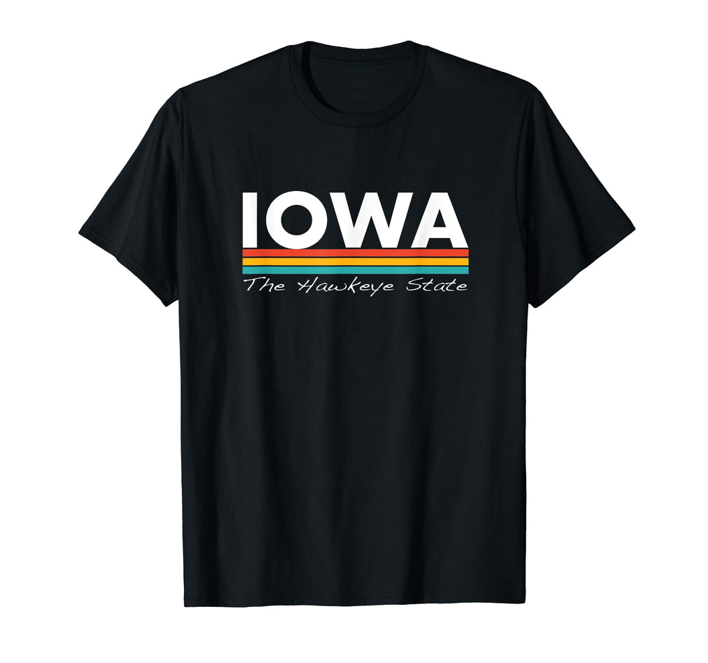 Iowa Hawkeye State Stripes T-Shirt - Unique Graphic Men Women - T-Shirt, Sweatshirt, Hoodie