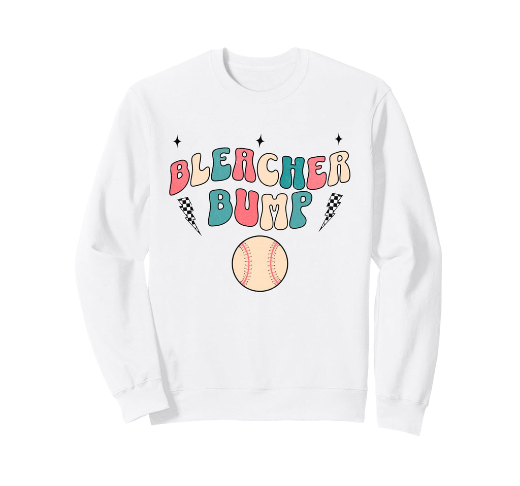 Bleacher Bump Baseball Pregnancy Sweatshirt - Minimalist Print Men Women - T-Shirt, Sweatshirt, Hoodie