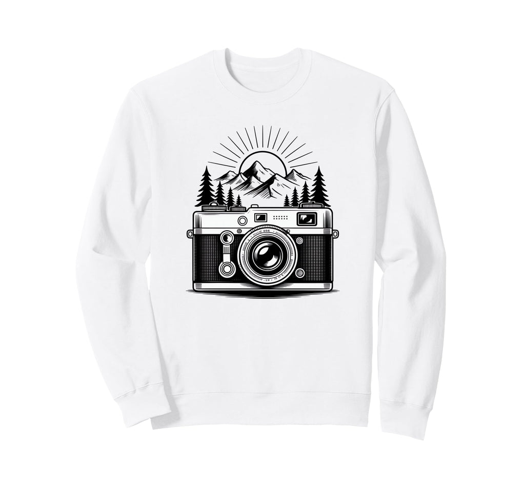 Hiking Hiker Mountains Photographer Sweatshirt - Trendy Graphic Unisex - T-Shirt, Sweatshirt, Hoodie