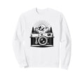 Hiking Hiker Mountains Photographer Sweatshirt - Trendy Graphic Unisex - T-Shirt, Sweatshirt, Hoodie