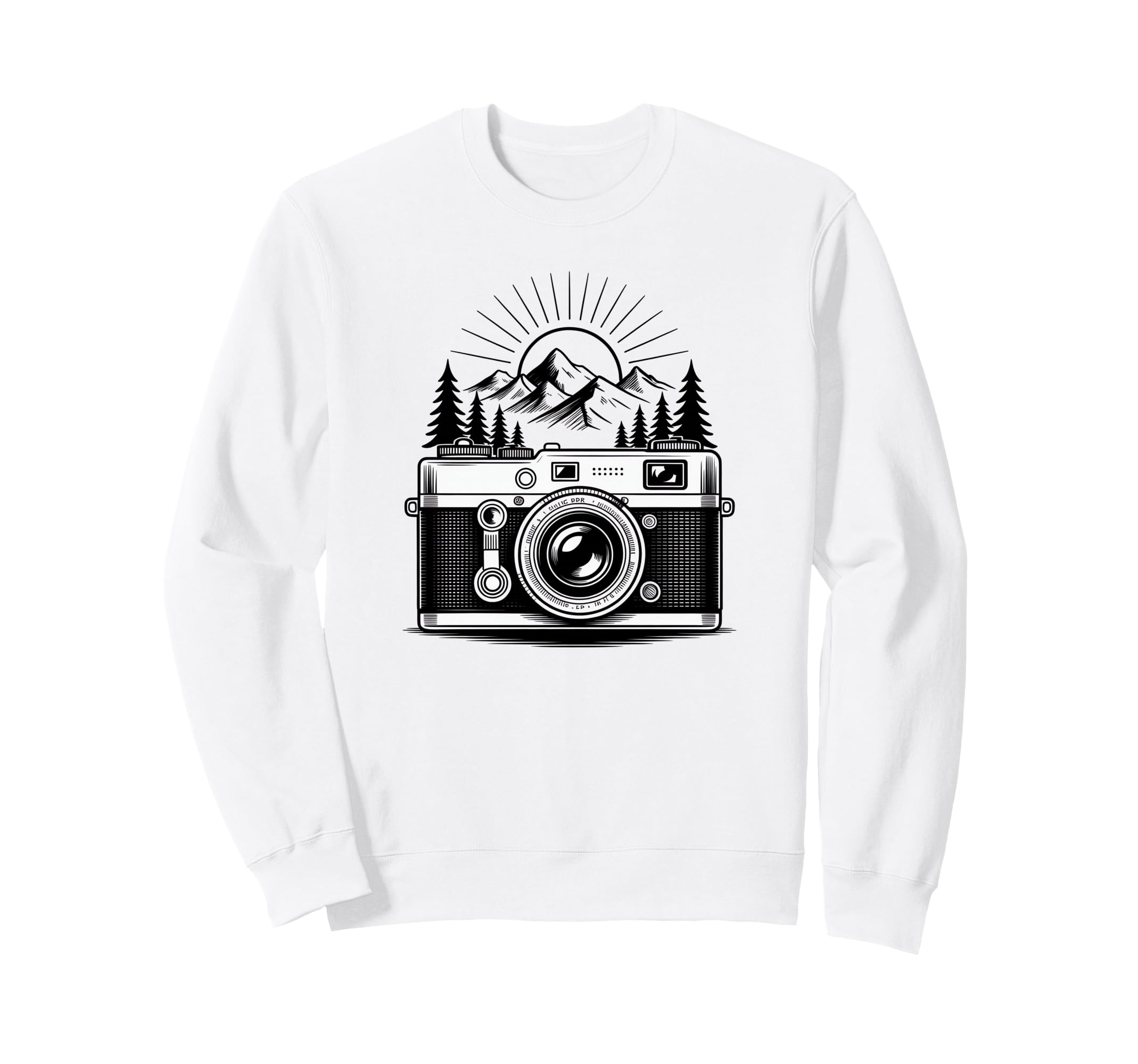 Hiking Hiker Mountains Photographer Sweatshirt - Trendy Graphic Unisex - T-Shirt, Sweatshirt, Hoodie