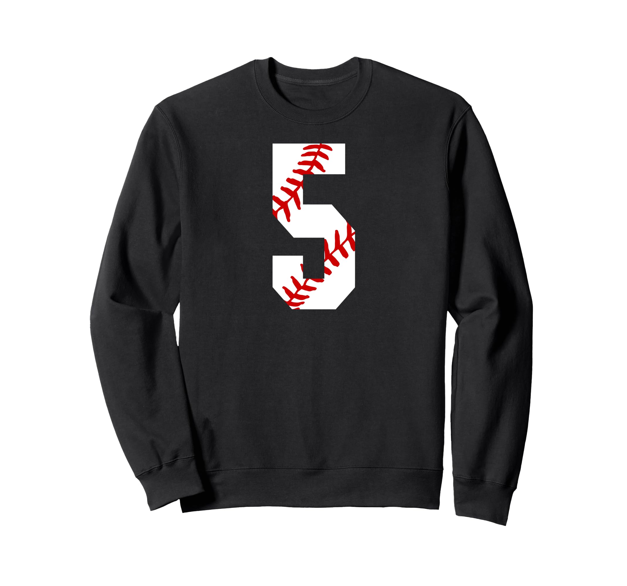 Baseball Mom 5 Jersey Baseball Player Sweatshirt - Minimalist Print Unisex - T-Shirt, Sweatshirt, Hoodie