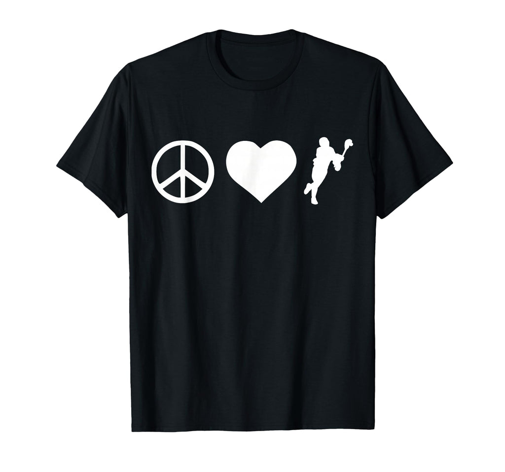 Peace Love Lacrosse T-Shirt - Graphic Print Unisex - T-Shirt, Sweatshirt, Hoodie