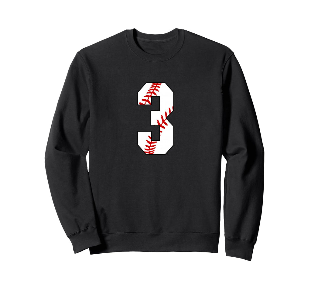 3 Baseball Laces Baseball Player Mom Sweatshirt - Graphic Print Men Women - T-Shirt, Sweatshirt, Hoodie
