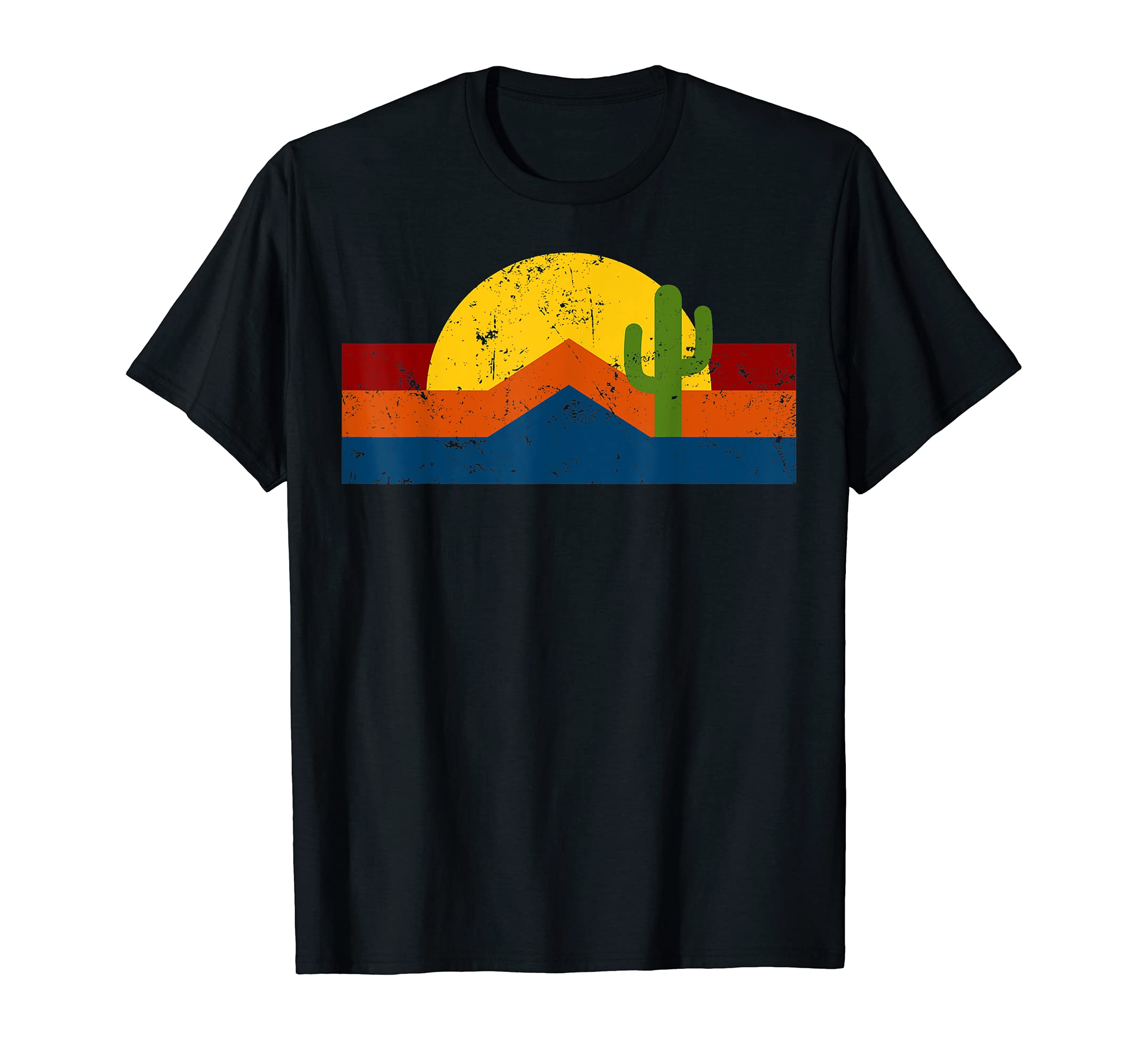 Distressed Desert Cactus Sunset T-Shirt - Aesthetic Graphic for Adults - T-Shirt, Sweatshirt, Hoodie
