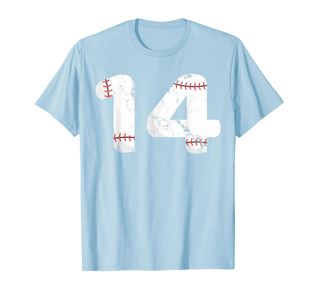 Number 14 Baseball Distressed Team T-Shirt - Streetwear Style Men Women - T-Shirt, Sweatshirt, Hoodie