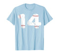 Number 14 Baseball Distressed Team T-Shirt - Streetwear Style Men Women - T-Shirt, Sweatshirt, Hoodie