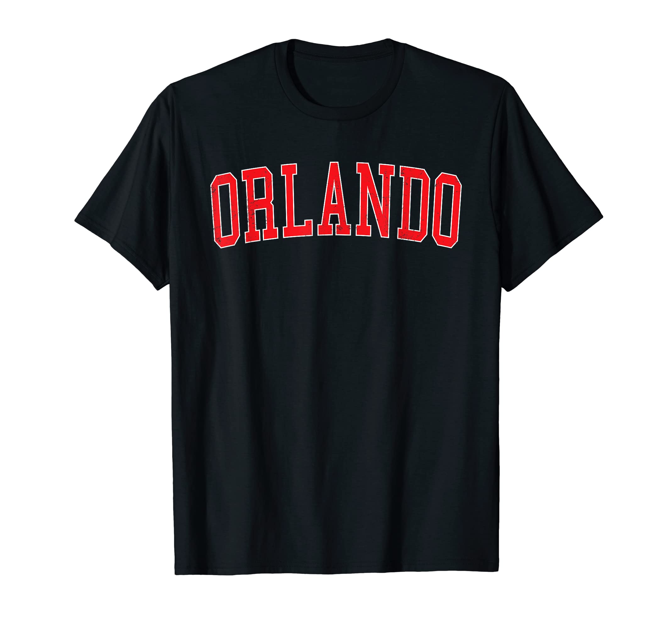 Orlando Fl Varsity Red Text T-Shirt - Custom Art Print Men Women - T-Shirt, Sweatshirt, Hoodie