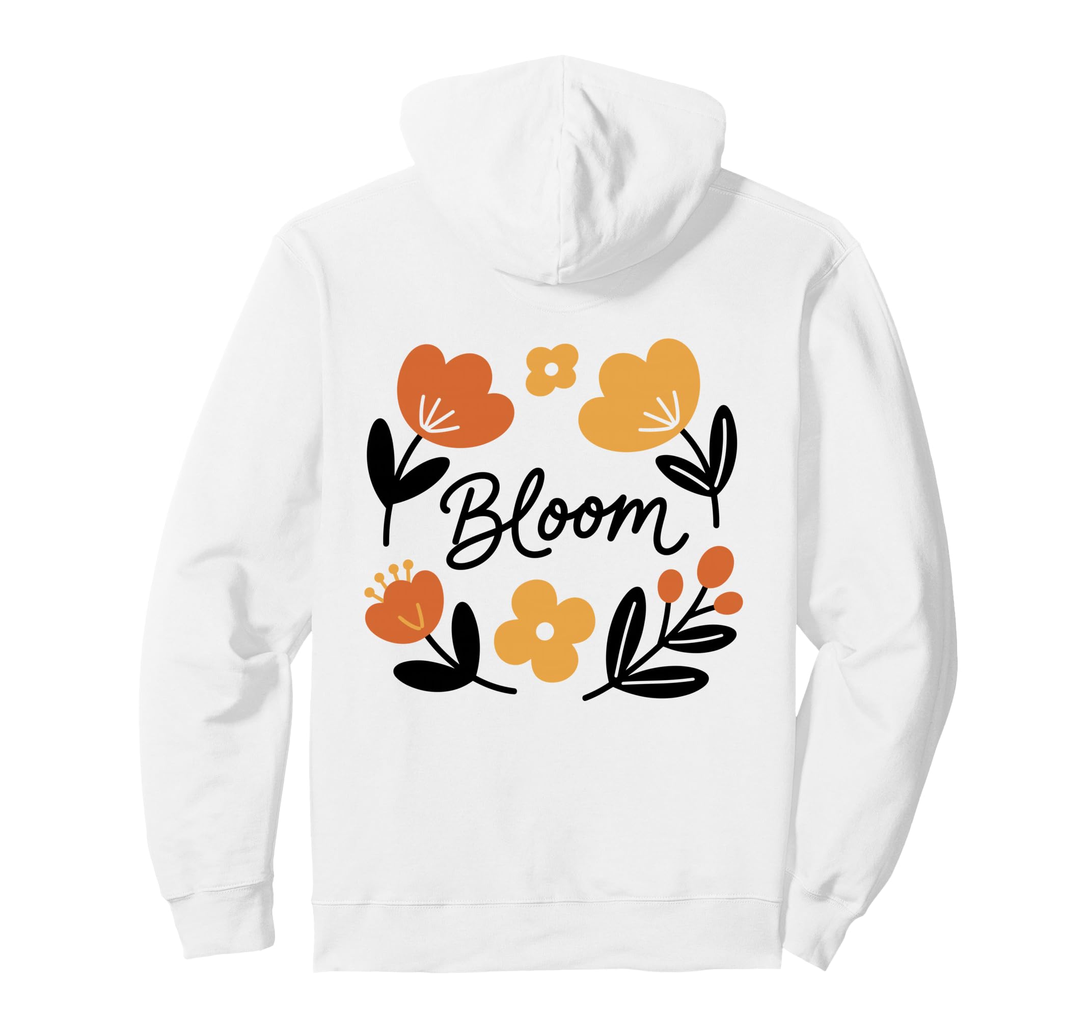 Minimalist Bloom Boho Abstract Hoodie - Casual Everyday Wear Men Women - T-Shirt, Sweatshirt, Hoodie