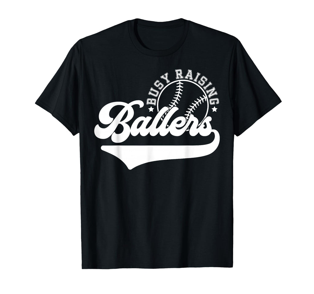 Baseball Mom Mama Busy Raising T-Shirt - Aesthetic Graphic Men Women - T-Shirt, Sweatshirt, Hoodie