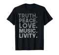 Truth Peace Love Music Livity Reggae T-Shirt - Novelty Apparel Men Women - T-Shirt, Sweatshirt, Hoodie